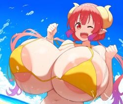 ai_generated huge_breasts ilulu ilulu_(dragon_maid) ilulu_(maidragon) miss_kobayashi's_dragon_maid