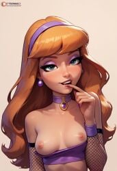 1girls ai_generated bedroom_eyes breasts daphne_blake female female_only midcafe_(artist) scooby-doo solo solo_female tagme voluptuous voluptuous_female