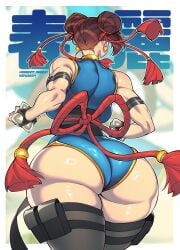 1girls 2024 2d 2d_(artwork) ass big_butt capcom chun-li clothed female female_only fully_clothed fully_clothed_female gofa hair_bun high_resolution highres mature_female milf solo solo_female street_fighter thick_thighs