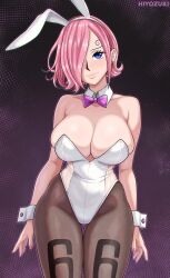 1girls bare_arms bare_shoulders blue_eyes blush bunny_ears bunnysuit clothed clothing color female female_focus female_only hi_res hiyozuki light-skinned_female light_skin looking_at_viewer no_bra one_piece pink_hair short_hair shounen_jump solo solo_female tagme tattoos thick_thighs vinsmoke_reiju