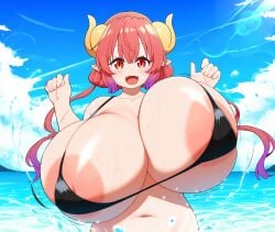 ai_generated huge_breasts ilulu ilulu_(dragon_maid) ilulu_(maidragon) miss_kobayashi's_dragon_maid