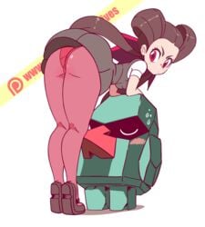 1girls angry animated big_butt blush brown_hair butt butt_shake clothed diives fat_ass female female_only game_freak gym_leader human human_only leggings nintendo nosepass panties pantyhose patreon pokemon pokemon_oras pokemon_rse presenting red_eyes roxanne_(pokemon) roxanne_(pokemon_oras) shoes skirt twerking