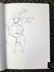 big_breasts bikini breasts chubby cleavage eva_(kingretrokirby) female furry huge_breasts kingretrokirby tagme thick_thighs wide_hips