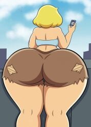 ai_edit ai_generated blonde_hair bottom_heavy cellphone child_bearing_hips city curvaceous curvy curvy_body curvy_female curvy_figure dat_ass dat_butt deviantart dumptruck_ass dumptruck_butt extra_thicc female giant giant_woman giantess gigantic_woman gts huge_ass huge_butt lori_loud macro macro_female massive_ass not_my_art pawg pawg_build phat_ass phat_booty phat_butt rear_view sexy_body sexy_female sexy_woman the_loud_house thicc thick_thighs thighs torn_clothes wide_hips