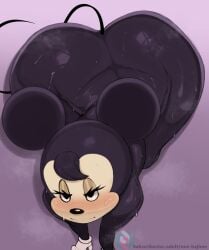 anthro disney furry giant_ass minnie_mouse mouse neo_hajime seductive sweat