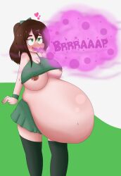 big_breasts blush breasts brown_hair burp burp_bubbles burp_cloud burp_fetish burping burpy_chan chubby chubby_female cute female funlitogc gassychan_(artist) girl green_eyes hearts_around_head huge_belly huge_breasts large_breasts leti looking_pleasured loud_burp morbidly_obese morbidly_obese_female nipple_slip nipples_visible_through_clothing obese overweight