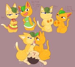 2026 animal_crossing anthro areola ass bedroom_eyes big_breasts big_butt biped bodily_fluids breast_fondling breast_play breast_squish breasts canon_x_oc clothed clothed_anthro clothed_female clothing cloud_emanata collaborative collaborative_fellatio collaborative_licking collaborative_oral collaborative_sex collaborative_titfuck crossed_arms dialogue digital_drawing_(artwork) digital_media_(artwork) domestic_cat dripping drooling emanata english_text eye_contact fan_character felid feline felis fellatio female female/female fondling food food_creature foreskin front_view frown genitals glans glistening glistening_body group half-closed_eyes hand_on_breast human humanoid_genitalia humanoid_penis interspecies intraspecies kneeling light_blush looking_at_another looking_at_viewer lying male male/female mammal motion_lines narrowed_eyes nintendo nipples nude nude_anthro nude_female nude_human nude_male on_back open_mouth open_smile oral penile penis plantigrade purple_background question retracted_foreskin saliva saliva_drip saliva_on_penis saliva_on_tongue seductive sex side_view simple_background sleeveless_dress smile snazzle_snapp speech_marker spiral spiral_eyes squish sweat tail tail_motion tailwag tangy_(animal_crossing) text titjob tongue tongue_out trio villager_(animal_crossing) voluptuous_anthro voluptuous_female