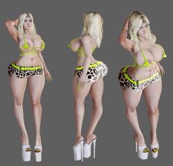 3d 3d_render armpit armpit_hair armpits bbl big_ass big_breasts bimbo blonde-haired_female blonde_female blonde_hair blue_eyes character_sheet choker cleavage fake_breasts fake_tits fat_ass fishnets high_heels ihateasuka implants long_nails makeup microskirt miniskirt platform_footwear platform_heels shoulder_length_hair simple_background