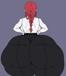 1girls 2d 2d_(artwork) anime ass behind_view big_ass big_butt bottom_heavy chainsaw_man clothed clothed_female fat_ass fat_butt from_behind from_behind_position hips huge_ass huge_butt hyper hyper_ass inakotho light-skinned_female light_skin makima_(chainsaw_man) manga red_hair red_hair_female redhead_female redheaded_female thick_thighs thighs wide_hips