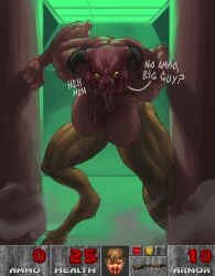 1girls baron_of_hell_(doom) baroness_of_hell big_breasts demon demon_girl doom drooling female monster monster_girl muscular_female solo solo_female unknown_artist