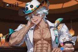 1boy abs ahe_gao ahegao_face ai_generated balls biceps big_balls big_cock big_penis blush cowboy cowboy_hat cum cum_drip cum_dripping cum_dripping_from_penis cum_load cum_on_abs cum_on_body cum_on_muscles cum_on_self cumming cumming_on_self cumshot drool drool_on_face drooling ejaculating ejaculating_cum ejaculation erection excessive_cum fapping feeling_pleasured genshin_impact honkai_(series) horny horny_face horny_male huge_balls huge_cock ifa_(genshin_impact) jerking_off jerkingoff large_pectorals lying_on_back male male_focus male_masturbation male_nipples male_only masturbate masturbation muscle_veins muscles muscular muscular_arms muscular_body muscular_legs muscular_thighs naked naked_male nipples nude nude_male one-handed_masturbation open_legs open_mouth orgasm orgasm_face pecs penis pleasure pleasure_face pleasured pleasured_face ripped_abs room seductive seductive_eyes seductive_look seductive_pose seductive_smile short_hair sitting sitting_down six_packs smile solo solo_focus solo_male sweating sweaty teenager testicles thighs tongue tongue_out torri1 uncensored uncensored_penis veins veins_on_dick veiny veiny_arms veiny_muscles veiny_penis white_hair white_shirt yaoi