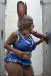 ai_generated animated anthro bbw belly big_ass big_breasts blowjob bonnie_hopps bunny_girl bunny_tail cameltoe cheerleader cheerleader_outfit cheerleader_uniform chubby chubby_female closed_eyes deepthroat disney erect_nipples fat_ass female furry furry_female glory_hole grey_fur huge_breasts huge_cock large_penis mature mature_anthro mature_female milf nipple_bulge nipples_visible_through_clothing no_bra oral oral_penetration oral_sex plump seductive short_skirt shortstack skirt sound sound_warning sports_panties standing tagme tail topwear underwear video vlrgromns white_underwear zootopia zootropolis