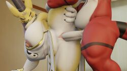 16:9 3d_(artwork) 3d_animation animated anthro anthro_on_anthro anthro_penetrated anthro_penetrating anthro_penetrating_anthro balls bandai_namco big_breasts black_sclera blue_eyes breasts canid chocoscorner_(modeler) clothing digimon digimon_(species) digital_media_(artwork) dogzeela_(modeler) duo female female_penetrated flexible fur furry genitals guilmon hi_res high_framerate legs_up male male/female male_penetrating male_penetrating_female mammal markings narrowed_eyes nipples no_sound one_leg_up open_mouth penetration penile penile_penetration penis penis_in_vagina raised_leg sangpress scalie sex short_playtime splits spread_legs spreading standing tagme tail taomon teeth tongue vaginal_penetration vertical_splits video vulva widescreen yellow_body yellow_fur