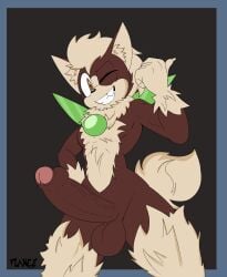 absurd_res anthro balls big_balls big_penis canid canine canis chihuahua chip_(sonic) claws domestic_dog flamez foreskin gaia genitals hi_res looking_at_viewer male male_only mammal messy_fur one_eye_closed penis sega sharp_teeth smile smiling_at_viewer solo solo_male sonic_the_hedgehog_(series) sonic_unleashed teeth toy_dog unretracted_foreskin werecanid werecreature wink winking_at_viewer