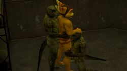 2017 3boys 3d anal ass fellatio gay lizard male male_only ratchet_(ratchet_and_clank) ratchet_and_clank source_filmmaker tagme wilcar92 yaoi