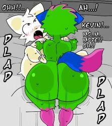 2boys anal anal_sex bed bedroom_sex blush boykisser boykisser_(meme) brainrot bubble_butt cat_ears crack_pairing crack_ship crossover curvy dont_touch_my_pizza_guy english_text fangs fast_thrusts femboy femboy_on_femboy fluffy_tail furry furry_male furry_only furu_flami gay girly_boy gray_background green_fur happy huge_ass kevin_(nyanwolf) male meme missionary missionary_position moaning multicolored_fur naked nyanwolf sex shirt silly silly_cat_(mauzymice) sweat thick_ass thick_thighs white_fur wolf_ears yaoi