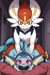 ai_generated ambiguous_gender ambiguous_penetrated ambiguous_penetration anthro anthro_on_anthro anthro_on_feral anthro_penetrated anthro_penetrating anthro_penetrating_anthro anthro_penetrating_female anthrofied ass_up bed biped blue_body blue_skin blue_tail blush bodily_fluids bondage bound brainwashing cinderace detailed detailed_background doggy_style dominant dominant_male door duo ear_frill eeveelution eyelashes female female_anthro female_on_anthro female_penetrated feral fin flexible forced from_behind_position front_view fucked_silly fur furniture gag gagged generation_1_pokemon generation_8_pokemon glistening glistening_body head_fin hi_res hypnosis hypnotic_visor inside kneeling lagomorph looking_at_viewer looking_pleasured lying male male/ambiguous male/female male_anthro male_on_anthro male_penetrating male_penetrating_ambiguous male_penetrating_anthro male_penetrating_female mammal membranous_frill mind_control monotone_tail multicolored_body nintendo nude on_bed penetration penile penile_penetration pillow pokemon purple_eyes rape red_body red_eyes ringed_eyes sex smile spiral spiral_eyes spread_legs spreading submissive submissive_female sweat tail tail_fin tape tape_gag teeth towersmash vaporeon visor white_body white_fur