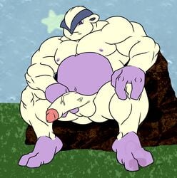 2017 2_toes 3_fingers anso/rez anthro ass balls belly biceps big_balls big_belly big_penis biped hair half-erect hariyama humanoid_penis looking_at_viewer male male_only musclegut muscular muscular_male navel nintendo nipples nude overweight pecs penis pokémon_(species) pokemon shiny_pokémon sitting slightly_chubby solo spread_legs spreading star thick_penis thick_thighs toes uncut vein veiny_penis video_games