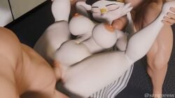 16:9 3d_(artwork) 3d_animation animated anthro anthro_penetrated anthrofied assisted_sex bedroom_eyes big_breasts blush breasts bunni_(valorlynz) clothing digital_media_(artwork) english_text female female_penetrated foreskin fur generation_8_pokemon genitals group group_sex hat hat_only headgear headgear_only headwear headwear_only hi_res human human_on_anthro human_penetrating human_penetrating_anthro human_penetrating_female humanoid_genitalia humanoid_penis interspecies lagomorph looking_pleasured male male/female male_penetrating male_penetrating_anthro male_penetrating_female mammal mostly_nude narrowed_eyes nintendo nipples no_sound nude open_mouth penetration penile penile_penetration penis penis_in_vagina pokemon pokemon_(species) pokemorph pokephilia sangpress scorbunny seductive sex short_playtime smile tagme text threesome tongue trio vaginal_penetration valorlynz_(modeler) video vulva white_body white_fur widescreen