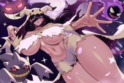 1girls 2020s 2025 2d 2d_(artwork) 2d_artwork 5_fingers ambiguous_gender artist_name banette belly belly_button big_breasts big_hips big_thighs breasts clothed clothed_female clothes cropped_legs curvy curvy_body curvy_female curvy_figure curvy_hips detailed_background digital_drawing_(artwork) digital_media digital_media_(artwork) ear ear_ring eyes eyes_open female female_focus fingernails fingers gangar gastly generation_1_pokemon generation_3_pokemon gengar ghos ghost ghosts girl glowing_eyes goth goth_girl grey_body hair half-dressed half_naked half_nude hex_maniac hex_maniac_(pokemon_legends:_z-a) hips hourglass_figure hourglass_figured_female human human_female humanoid juppeta large_tits light-skinned_female light_skin lips lipstick long_hair long_hair_female looking_at_viewer mimikkyu_(cosplay) mimikyu_(cosplay) nail_polish nails nails_painted navel neck_ribbon no_dialogue non-human noxcuro nude nude_female occult_maniac occult_maniac_(pokemon) occult_maniac_(pokemon_legends:_z-a) occult_maniac_(z-a) painted_fingernails painted_nails partially_clothed partially_clothed_female patreon_link patreon_url pokemon pokemon_(species) pokemon_legends:_z-a pokemon_rgby pokemon_rse purple_body purple_hair purple_hair_female red_sclera revealing_clothes revealing_clothing revealing_outfit ribbon shiny shiny_body shiny_breasts shiny_clothes shiny_hair shiny_legs shiny_skin shiny_thighs smile smiling smiling_at_viewer suggestive suggestive_look suggestive_pose suggestive_posing text thick_hips thick_thighs thighs underboob video_game_character video_game_franchise watermark wide_hip