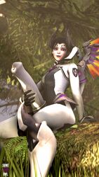 1futa 3d absurdres alternate_costume animal_genitalia dickgirl erection futa_only futanari highres horsecock huge_cock imp_mercy intersex looking_at_viewer mercy overwatch penis solo somelewdowl source_filmmaker