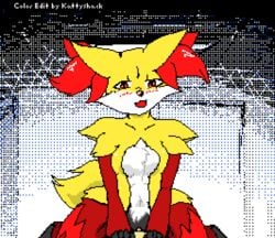 animated anthro blush bouncing breasts chest_tuft clitoris color_edit colored cowgirl_position delphox dipstick_tail duo edit fangs female female_focus flipnote_studio fur human human_on_anthro inner_ear_fluff interspecies kattyshack male male_human/female_anthro male_human/female_pokemon mammal midriff multicolored_fur multicolored_tail nintendo on_top open_mouth penetration pixel_art pokémon_(species) poképhilia pokemon pussy red_eyes red_fur sex smile solo_focus straight tuft vaginal_penetration video_games white_fur yellow_fur zoruken