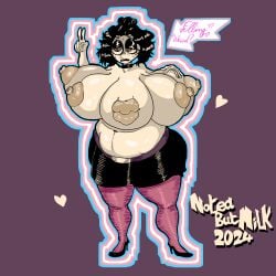 areola areolae belly big big_belly big_breasts breasts cartoony lipples multi_breast noteabutmilk_(artist) pinup thick thick_ass thick_hips thick_lips thick_thighs transformation weird