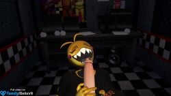 1girls 3d 3d_animation animated areola areolae bellavr between_breasts big_breasts boobjob breasts breasts_bigger_than_head breasts_out female five_nights_at_freddy's five_nights_at_freddy's_2 hanging_breasts hyper hyper_areola hyper_breasts hyper_nipples licking licking_penis looking_at_viewer looking_pleasured monster monster_girl nipples no_sound paizuri pov pov_eye_contact round_breasts straight tagme taller_girl titfuck titjob tongue tongue_out toy_chica toy_chica_(cyanu) toy_chica_(fnaf) video vr vr_media vrchat vrchat_avatar vrchat_media vrchat_model