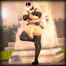 1boy 3d 3d_(artwork) big_penis femboy penis pyro_(team_fortress_2) source_filmmaker team_fortress_2 ughhh..._vinyl!