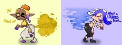 fart fart_cloud fart_fetish farting frye_(splatoon) pose shiver_(splatoon) sorollos splatoon splatoon_3