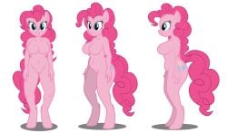 anthro barbie_doll_anatomy breasts earth_pony featureless_breasts featureless_crotch female flashequestria my_little_pony pinkie_pie_(mlp) plump show_accurate show_accurate_anthro simple_background solo unguligrade_anthro white_background