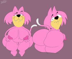 2023 2d 2d_(artwork) 2d_artwork anthro ass ass big_ass big_breasts big_butt blastprocessing16 breasts choo-choo_(top_cat) digital_art digital_drawing_(artwork) digital_media_(artwork) feline feline female furry furry_female hanna-barbera jellystone_(hbo_max) looking_back pink_body pink_fur pink_hair thick_thighs top_cat_(series)