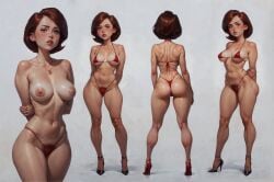 3:2_aspect_ratio abs ai-created ai_generated ai_hands areola_slip areolae arms_behind_back ass back bikini blush breasts breasts_apart brown_eyes brown_hair clothing curvaceous disney earrings elastigirl erect_nipples female female_only female_pubic_hair footwear from_behind full_body g-string helen_parr high_heels high_resolution highleg highleg_bikini highleg_swimsuit jewelry large_breasts lips looking_at_viewer makeup medium_breasts micro_bikini multiple_girls multiple_views muscle navel necklace nipples one-piece_swimsuit parted_lips pixar pubic_hair pubic_hair_peek realistic red_bikini red_swimsuit shoes short_hair simple_background sling_swimsuit solo standing string_bikini superheroine swimsuit tanlines tanned the_incredibles the_incredibles_2 thick_thighs thighs thong thong_bikini thong_swimsuit toned vagina wardrobe_malfunction wide_hips xsfmworks