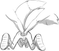 anal anal_fisting anal_sex anthro aogami balls canine double_anal double_fisting double_penetration fisting fox male male_only mammal monochrome penetration penis sonic_(series) sonic_the_hedgehog_(series) sonic_the_hedgehog_2 tails