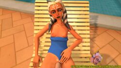 3d ahsoka_tano alien ass blue_eyes breasts clone_wars female human interspecies jedi jedi_padawan looking_at_viewer macmillan11 missionary nude nudity orange_skin panties_aside penis pov pussy sex source_filmmaker star_wars swimsuit togruta top_down vaginal_penetration vulva