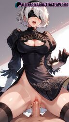 1boy 1girls abs ahe_gao ai_generated bare_shoulders blush breasts cowgirl_position cum cum_in_pussy cum_inside electroworld female female_focus heart heavy_breathing male male/female nier nier:_automata nier_(series) open_mouth penetration penis pussy semen sex solo_focus sperm vagina vaginal_penetration vaginal_sex yorha_2b