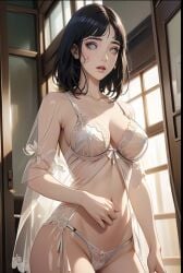 , ai_generated black_hair boruto:_naruto_next_generations breasts clothing female female_focus female_only hyuuga_hinata hyuuga_hinata naruto solo