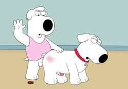 ass balls brian_griffin canine family_guy hand_print jasper_(family_guy) male_only mammal no_humans penis spanking