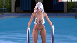 2024 3d 3d_(artwork) 3d_artwork 3d_model alternate_version_available aphrodite aphrodite_(fortnite) background big_breasts breasts candle clothing divine_slut female female_only fortnite fortnite:_battle_royale goddess greek_mythology hot_tub hourglass_figure human long_hair looking_at_viewer necklace nipples nudity perfect_body perky_breasts solo_female swimwear thick_thighs watermark white_hair zen_art