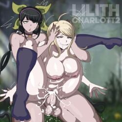 1futa 1girls akamatsu_kaede areolae ass balls bangs big_ass big_breasts big_cock big_penis black_hair black_socks blonde_hair breasts chabashira_tenko cum cum_face cum_in_pussy cum_inside danganronpa danganronpa_v3 drooling duo erection female full_nelson full_nelson_vaginal futa_on_female futa_with_female futanari head_grab human knee_socks kneehighs kneesocks light-skinned_female light-skinned_futanari light_skin lilithcharlott2 long_hair nipples nude penis pleasure_face purple_hair ribbon rolling_eyes sex socks standing thick_thighs thighs vaginal_penetration