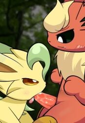 1girl 2d_animation ambiguous_form animated blush bodily_fluids cum cum_from_mouth cum_in_mouth cum_inside duo eeveelution fellatio female female_penetrated feral_on_feral flareon furry generation_1_pokemon generation_4_pokemon genital_fluids genitals heart_symbol high_framerate leafeon long_playtime male male/female male_penetrating male_penetrating_female motion_tweening nintendo no_sound oral orgasm overstimulation penetration penile penile_penetration penis pokémon_(species) pokemon pokemon_(species) sateco sex sex_after_cumming teeth tongue tongue_out tongue_out_blowjob video