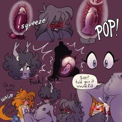 1:1 ahe_gao anthro anthro_on_anthro anthro_penetrated anthro_penetrating anthro_penetrating_anthro areola arm_grab black_areola black_body black_fur black_nipples bodily_fluids breasts brown_hair brown_nose canid canine cervical_contact chair_position closed_eyes clothed clothed_anthro clothed_male clothing cum cum_in_uterus cum_in_vagina cum_inside dialogue ejaculation english_text excessive_cum excessive_genital_fluids felid feline female female_anthro female_penetrated from_behind_position fully_clothed fully_clothed_anthro fully_clothed_male fur genital_fluids grey_body grey_fur grey_hair group hair heart_eyes heart_symbol hi_res inflated_belly inflation internal internal_vaginal knot knotting looking_pleasured male male/female male_anthro male_penetrating male_penetrating_female mammal nipples nude nude_anthro nude_female nude_male orange_body orange_eyes orange_fur penetration penile penile_penetration penis_in_vagina river-zombie sex shadow_face side_view silhouette size_difference speech_bubble sweat tail tail_motion tailwag text trio uterus vaginal_penetration voyeur