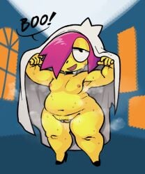 1girls a-gal anthology_of_the_killer bb_(of_the_killer) breasts chubby female ghost_costume nude of_the_killer pussy steam tagme