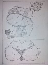 2d ass ass_bigger_than_head big_ass big_bulge big_butt big_dom_small_sub black_and_white bottom_heavy bulge clothes facesitting flora_fauna freckles freckles_on_ass furry grinning huge_ass huge_butt imminent_facesitting lizard looking_back male male/male mario_(series) monster moobs motion_lines no_eyes nonhuman petey_piranha plant pokemon salandit sitting sitting_on_another sitting_on_person size_difference sketch slowarts smile smiling spotted_underwear squatting standing stinkface super_mario_sunshine sweat sweatdrop sweaty sweaty_ass sweaty_butt sweaty_male underwear