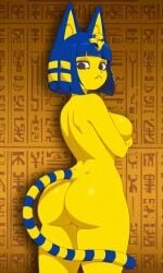 1girls 2025 2d 2d_(artwork) ai_assisted ai_generated animal_crossing animal_ears animal_humanoid animal_tail ankha ankha_(animal_crossing) annoyed annoyed_expression ass big_ass big_butt big_thighs breasts cat_ears cat_tail catgirl egyptian egyptian_female female female_only hi_res high_resolution highres looking_at_viewer looking_back middle_finger nintendo paws rcos tail thighs thighs_focus tight_clothes tight_clothing tight_dress tight_fit yellow_body yellow_fur