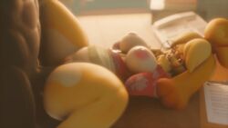 3d_(artwork) abs animal_crossing animated anthro big_breasts bottomwear bouncing_breasts breasts canid canine canis clipboard clothing desk digital_media_(artwork) domestic_dog duo eyewear female fur furniture ghostoast glasses human inside isabelle_(animal_crossing) lying male male/female mammal nintendo on_back penetration pussy round_glasses sex shih_tzu shirt skirt table thick_thighs topwear toy_dog vaginal_penetration yellow_body yellow_fur