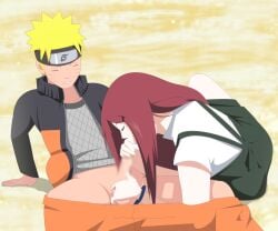 1boy 1girls adult_and_teenager age_difference blowjob clothed_sex clothing fellatio female handjob handjob_while_sucking incest long_hair male male/female milf mother_and_son naruto naruto_(series) naruto_shippuden nude nude_female nude_male optimystic oral oral_sex red_hair shounen_jump straight teenage_male teenager uzumaki_kushina uzumaki_naruto very_long_hair weekly_shonen_jump