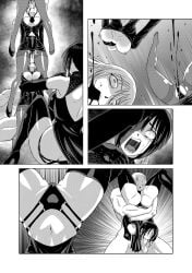 1boy 4girls all_the_way_through beast_anime breasts comic cunnilingus cunnilingus_through_clothes death female female_death guro male muscular_male oral penis pussy straight threaded_by_penis vaginal_penetration