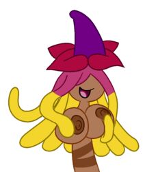 big_breasts breast_grab breasts brown_skin female flora_fauna flower plant plant_girl plants_vs_zombies plants_vs_zombies:_heroes plants_vs_zombies_2:_it's_about_time witch_hazel_(pvz)