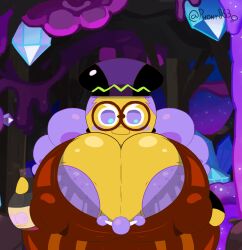 alchemist alchemist_cookie big_breasts big_nipples breasts cookie_run cookie_run:_tower_of_adventures cookie_run_kingdom cookie_run_ovenbreak glasses phony863_(artist) purple_eyes